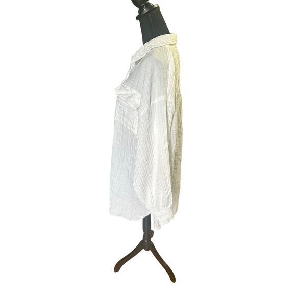 ASOS DESIGN White Double Cloth Oversized Mini Shirt Dress – Size 14 - Picture 5 of 9